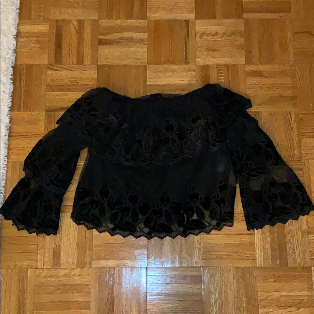 Off the Shoulder Black Top